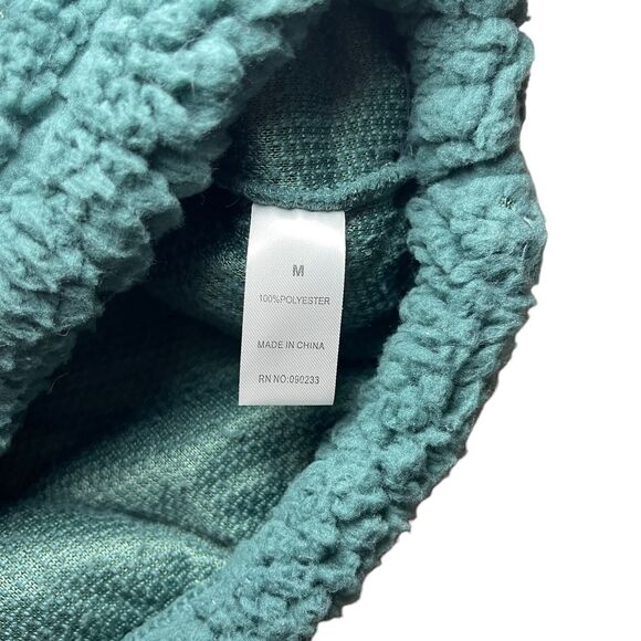 PacSun Women's Simone Cropped Sherpa‎ Henley Sweatshirt Size M - Picture 10 of 11